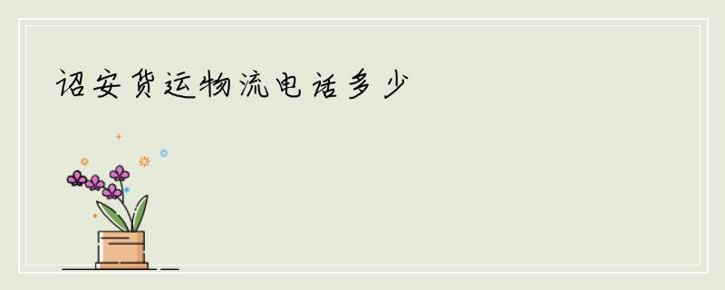 诏安货运物流电话多少