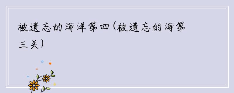 被遗忘的海洋第四(被遗忘的海第三关)