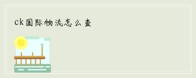 ck国际物流怎么查