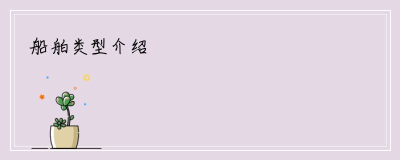 船舶类型介绍