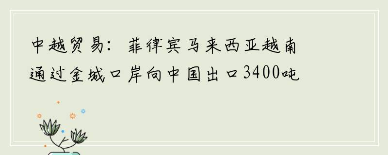 中越贸易：菲律宾马来西亚越南通过金城口岸向中国出口3400吨早熟荔枝