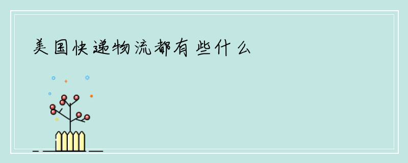 美国快递物流都有些什么