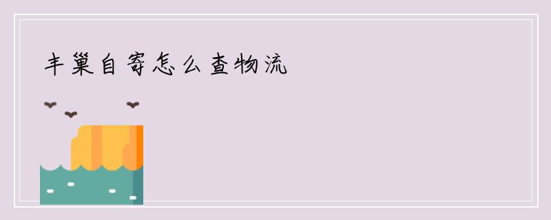 丰巢自寄怎么查物流