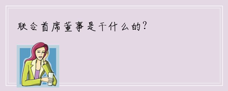联合首席董事是干什么的?