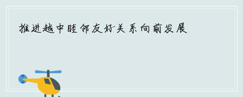 推进越中睦邻友好关系向前发展