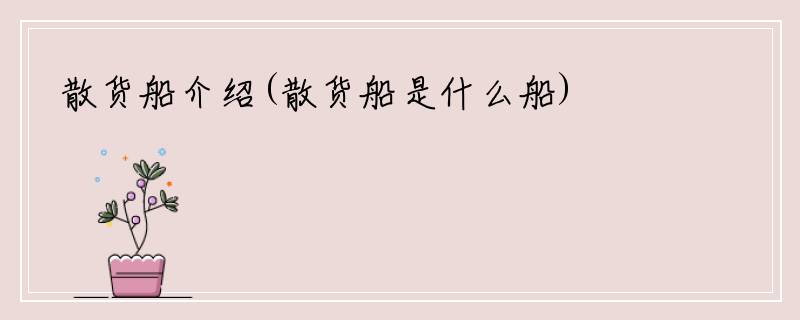 散货船介绍(散货船是什么船)