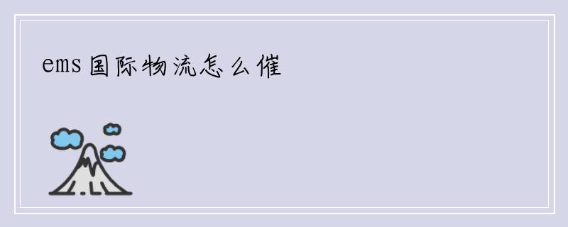 ems国际物流怎么催