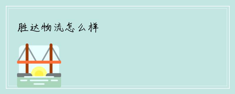 胜达物流怎么样