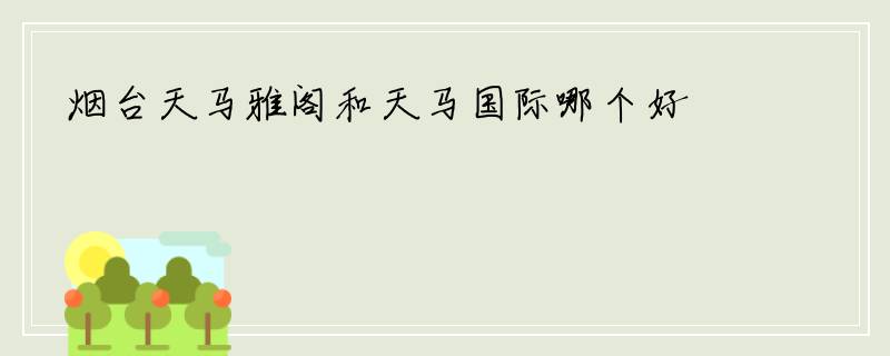 烟台天马雅阁和天马国际哪个好