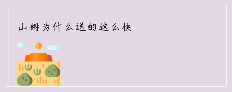 山姆为什么送的这么快