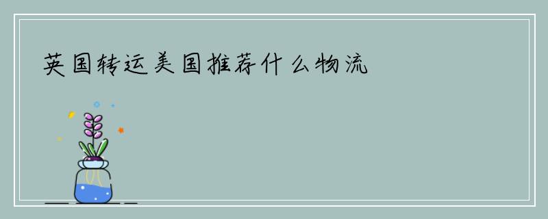 英国转运美国推荐什么物流
