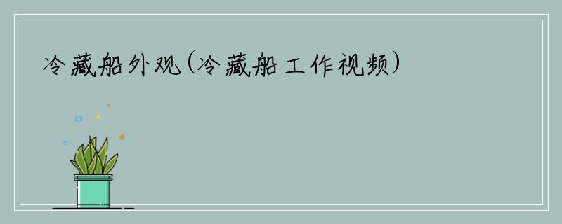 冷藏船外观(冷藏船工作视频)