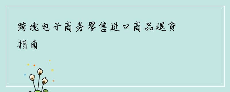 跨境电子商务零售进口商品退货指南