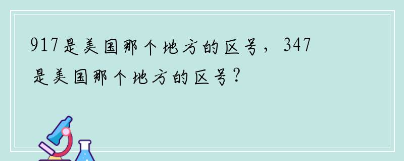 917是美国那个地方的区号，347是美国那个地方的区号？
