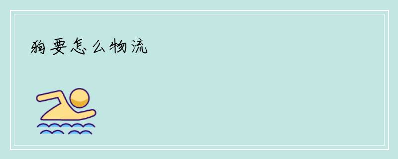狗要怎么物流