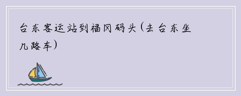台东客运站到福冈码头(去台东坐几路车)