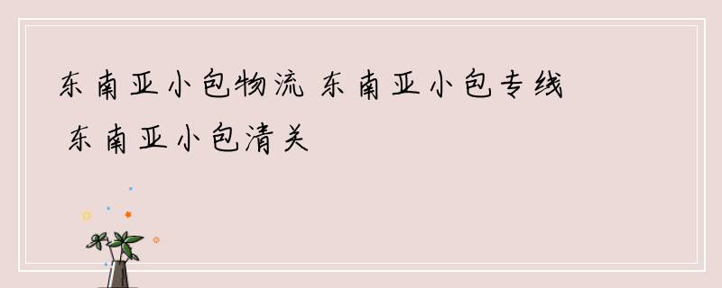 东南亚小包物流 东南亚小包专线 东南亚小包清关