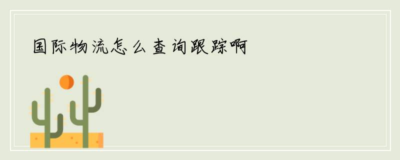 国际物流怎么查询跟踪啊