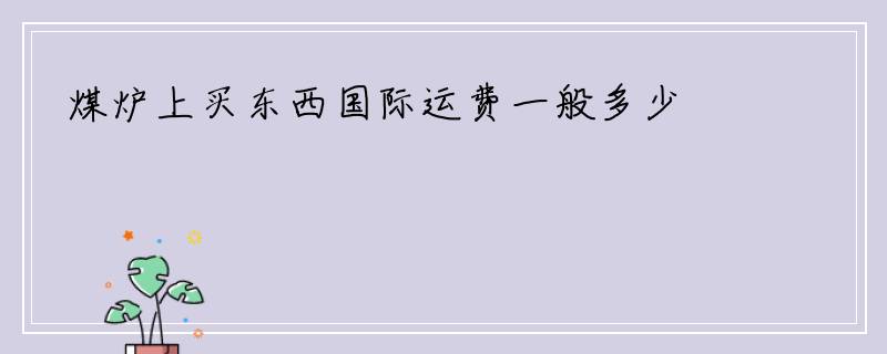 煤炉上买东西国际运费一般多少