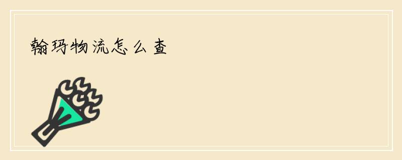 翰玛物流怎么查