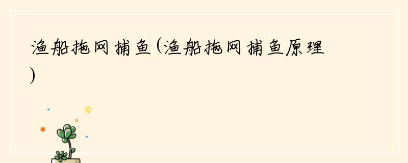 渔船拖网捕鱼(渔船拖网捕鱼原理)