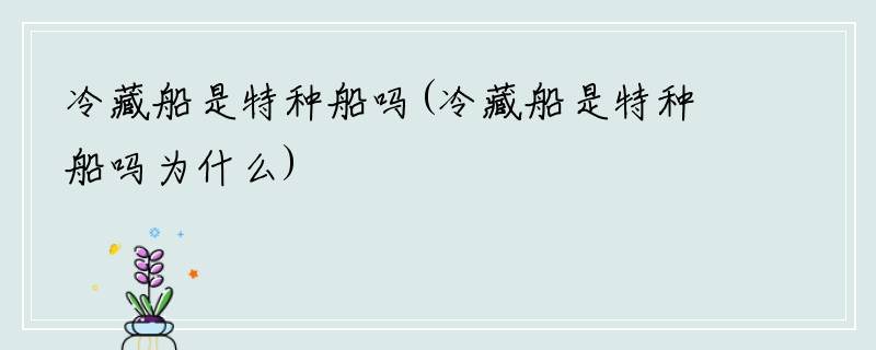 冷藏船是特种船吗(冷藏船是特种船吗为什么)