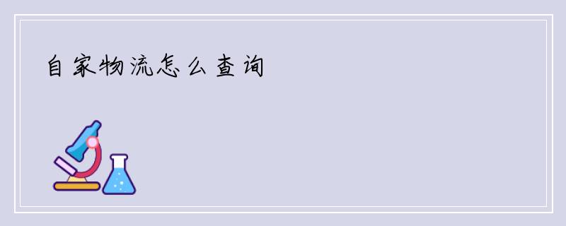 自家物流怎么查询