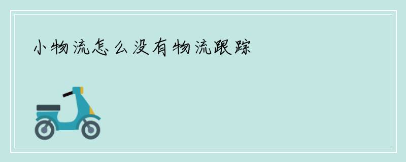 小物流怎么没有物流跟踪