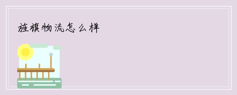 旌旗物流怎么样