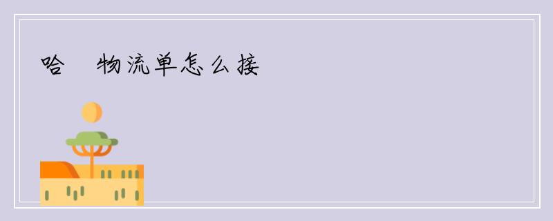 哈啰物流单怎么接