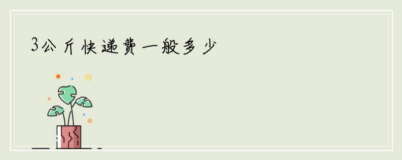 3公斤快递费一般多少