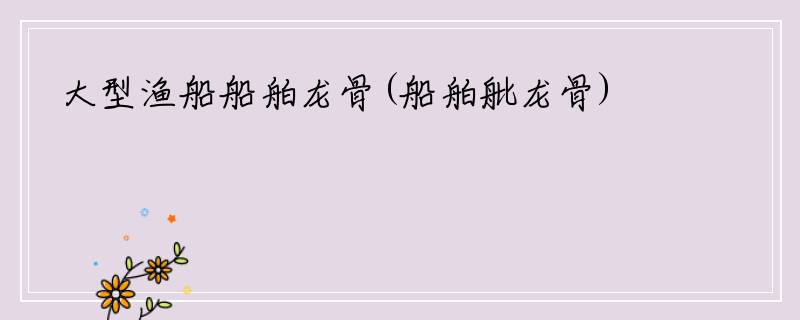 大型渔船船舶龙骨(船舶舭龙骨)