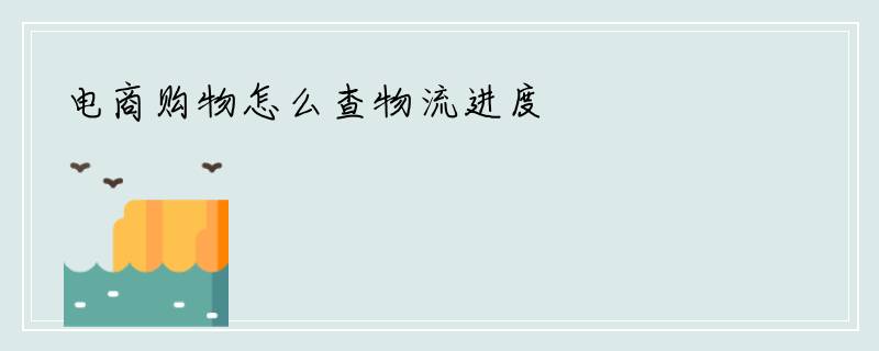 电商购物怎么查物流进度