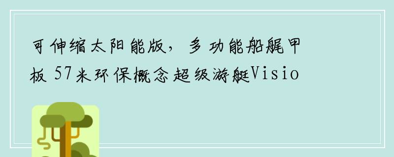 可伸缩太阳能版，多功能船艉甲板 57米环保概念超级游艇VisionE号