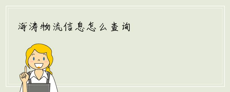 海涛物流信息怎么查询