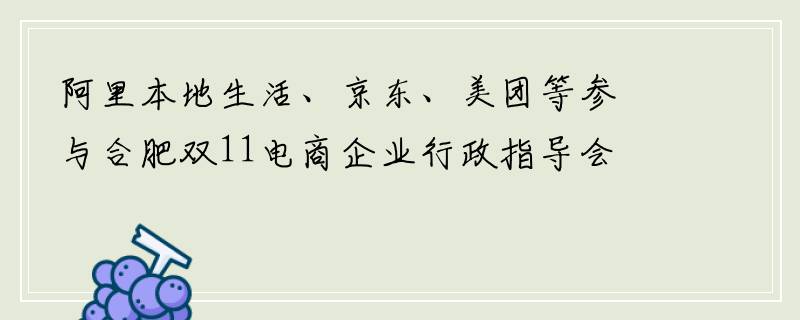阿里本地生活、京东、美团等参与合肥双11电商企业行政指导会