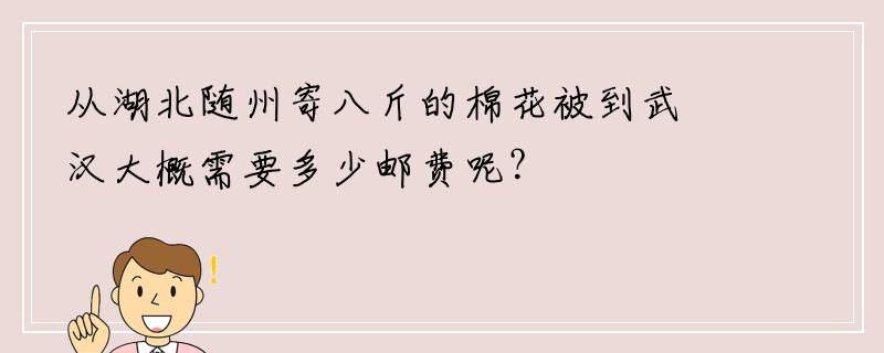 从湖北随州寄八斤的棉花被到武汉大概需要多少邮费呢？