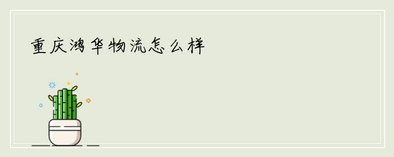重庆鸿华物流怎么样