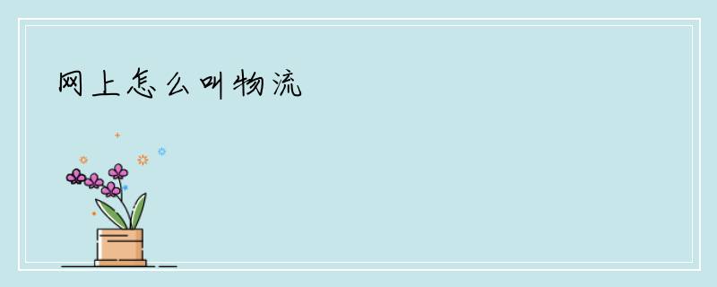 网上怎么叫物流