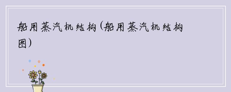 船用蒸汽机结构(船用蒸汽机结构图)