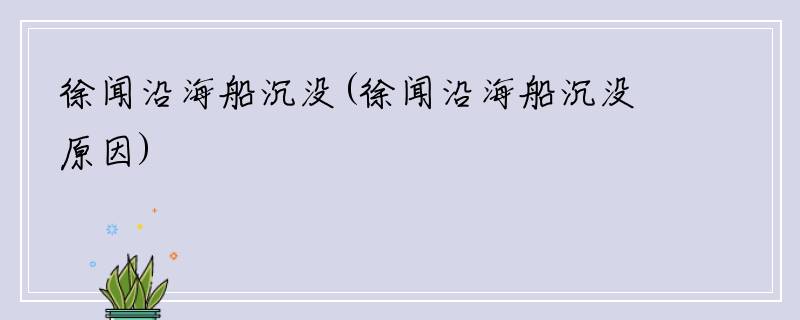 徐闻沿海船沉没(徐闻沿海船沉没原因)