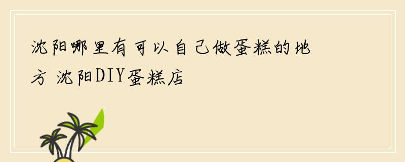 沈阳哪里有可以自己做蛋糕的地方 沈阳DIY蛋糕店