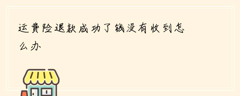 运费险退款成功了钱没有收到怎么办