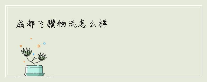 成都飞骥物流怎么样
