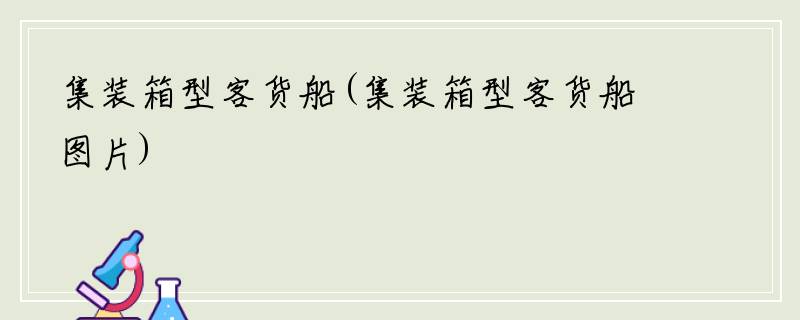 集装箱型客货船(集装箱型客货船图片)