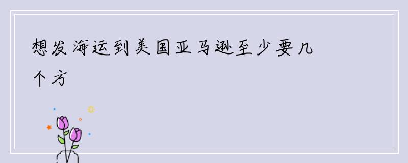 想发海运到美国亚马逊至少要几个方