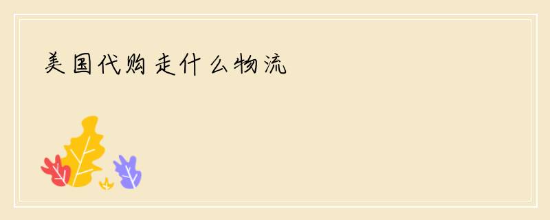 美国代购走什么物流