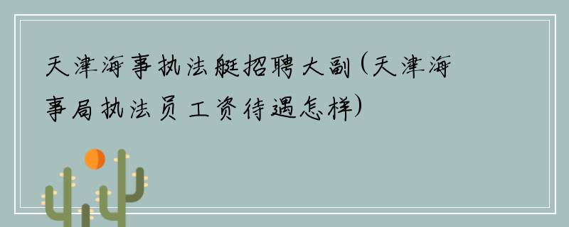 天津海事执法艇招聘大副(天津海事局执法员工资待遇怎样)