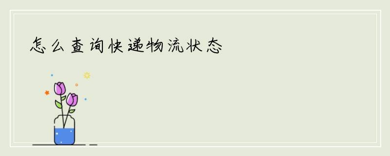 怎么查询快递物流状态