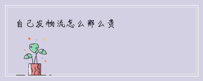 自己发物流怎么那么贵